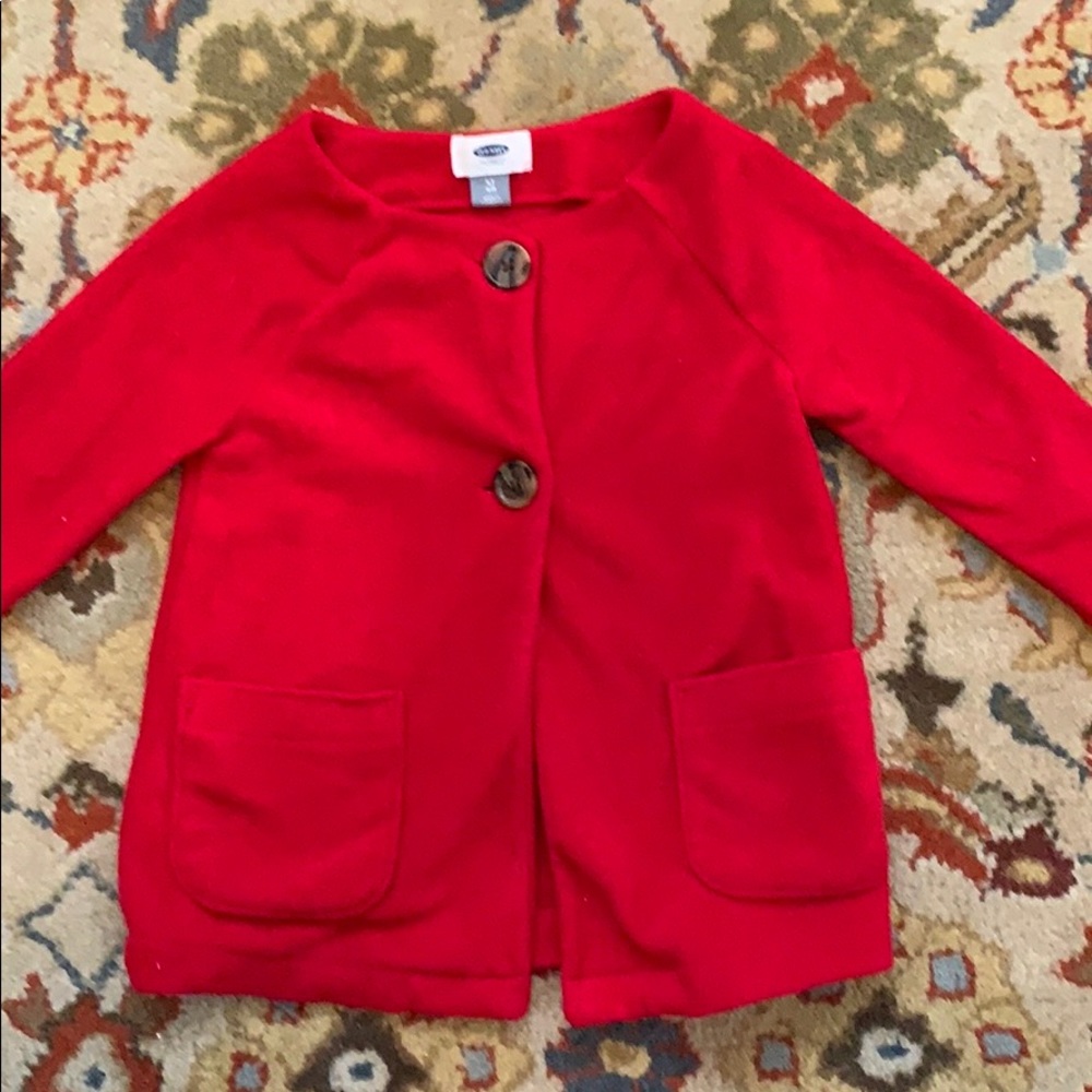 Old Navy 4T two button fleece jacket with pockets